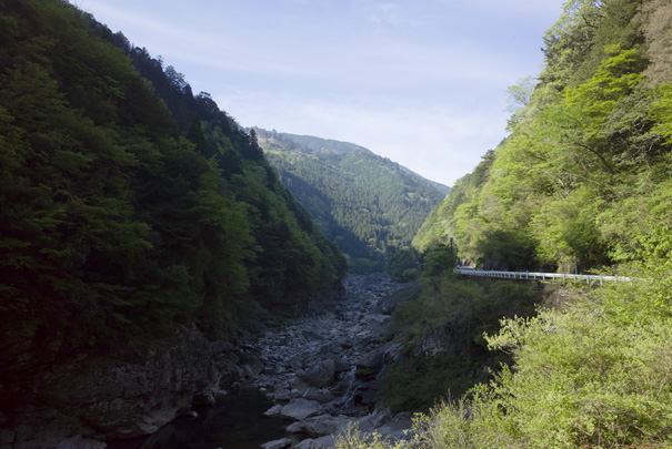 引き続き吉野川の狭い谷間を遡る　RICOH GR�U GR18.3mm1:2.8