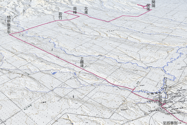 A�n�_����C�o�R��B�n�_�� �Ԃ͖{���̌o�H